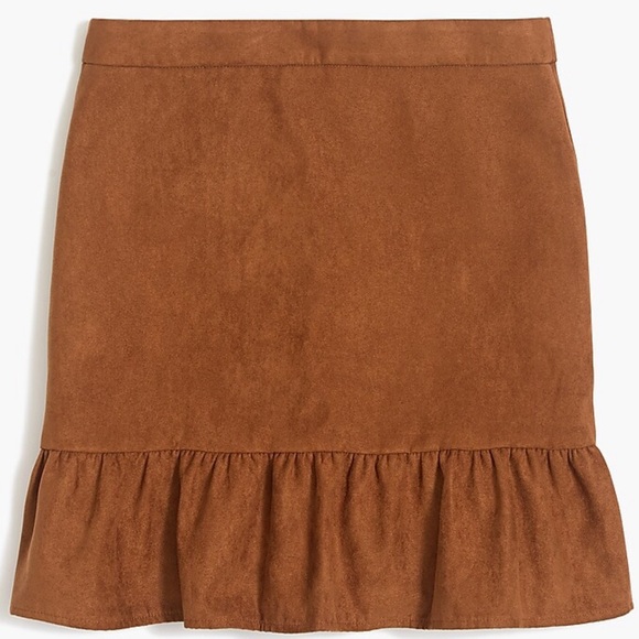 NWOT J.Crew Factory Faux-Suede Mini Skirt - Picture 1 of 9